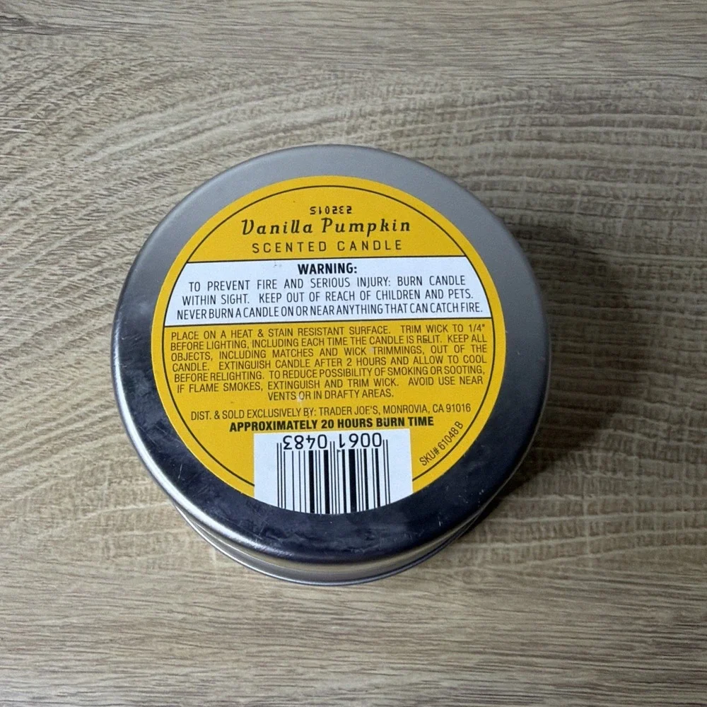 Trader Joe's Honeycrisp Apple Vanilla Pumpkin Candle Set Fall Seasonal Scent 5.7